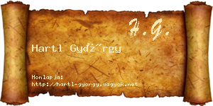 Hartl György névjegykártya