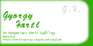 gyorgy hartl business card